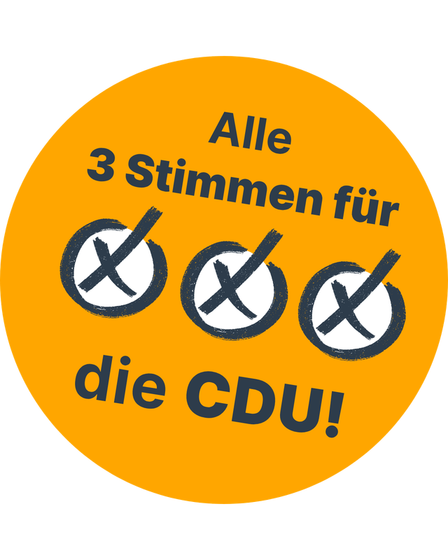 Alle 3 Stimmen für die CDU